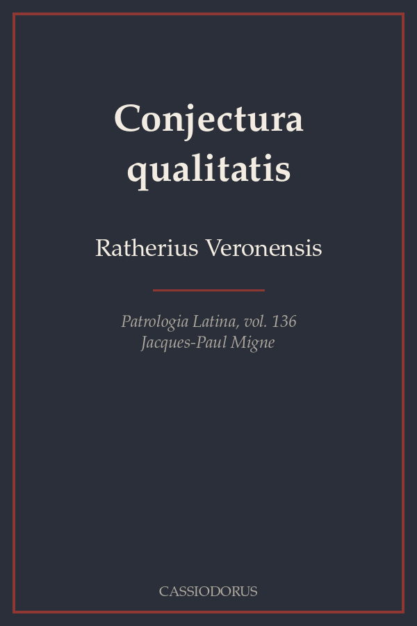 Conjectura qualitatis cover