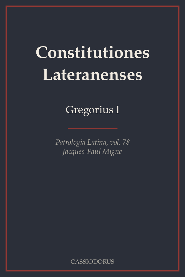 Constitutiones Lateranenses cover