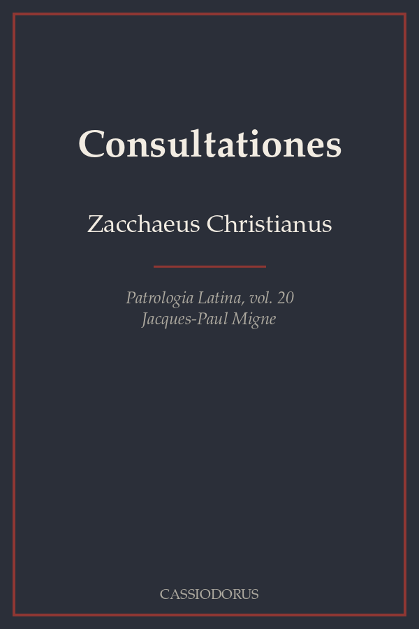Consultationes cover