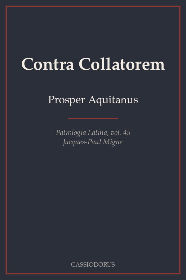 Contra Collatorem cover