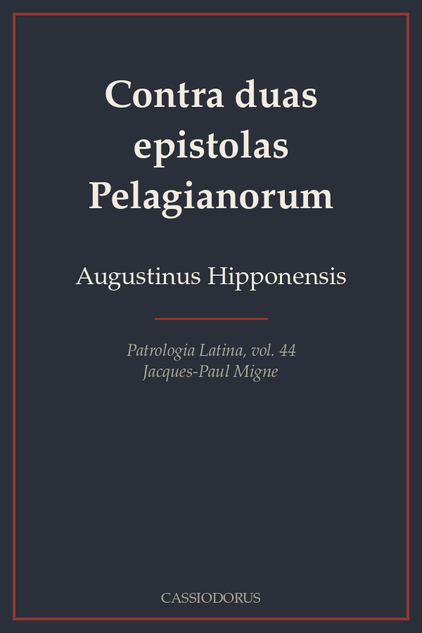 Contra duas epistolas Pelagianorum cover