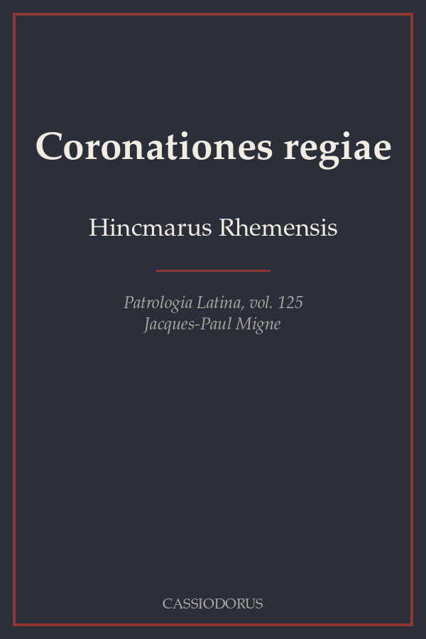 Coronationes regiae cover