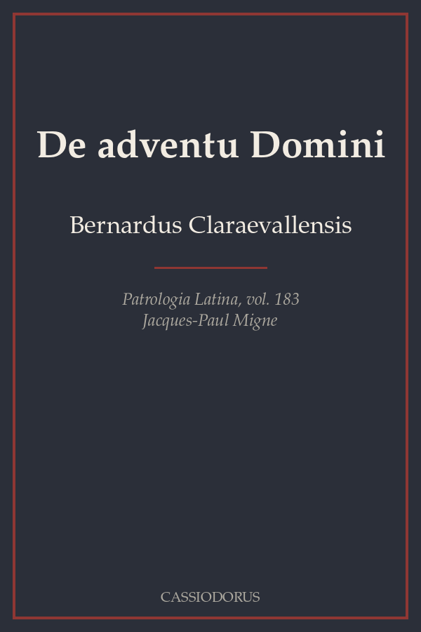 De adventu Domini cover