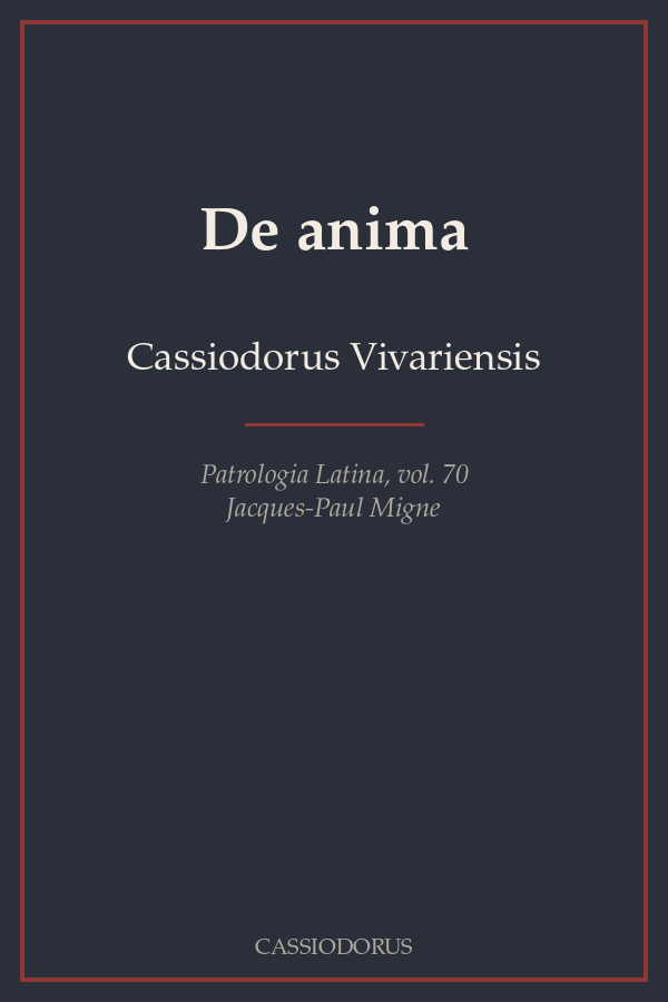De anima cover