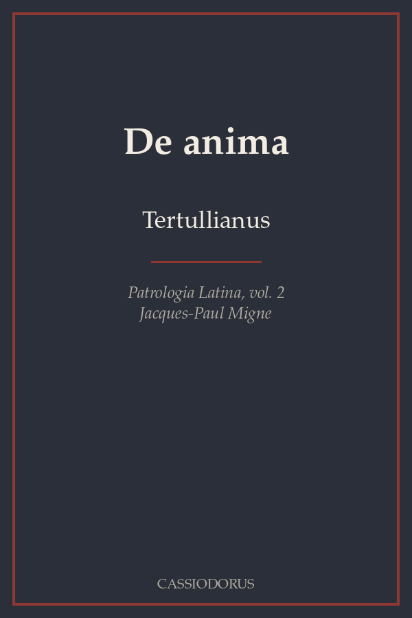 De anima cover