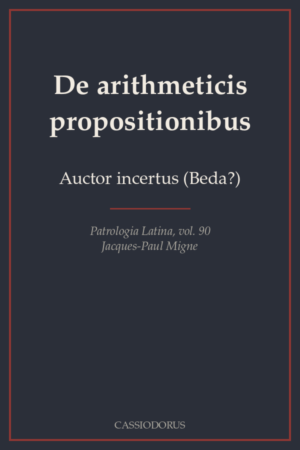 De arithmeticis propositionibus cover