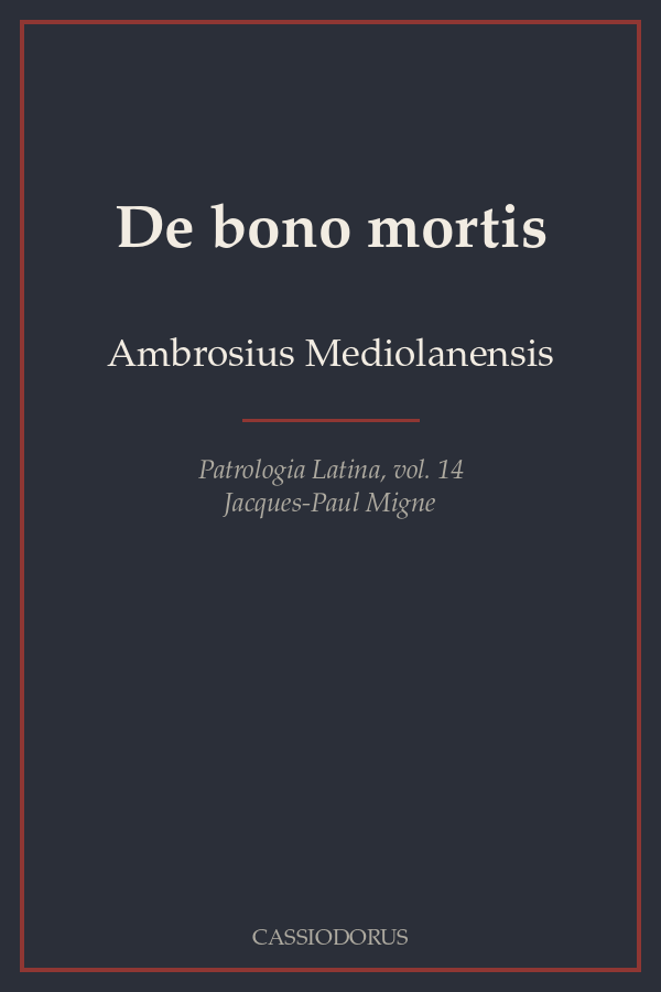 De bono mortis cover