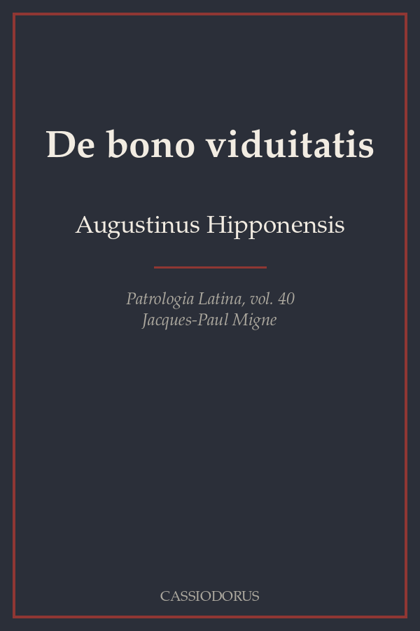 De bono viduitatis cover