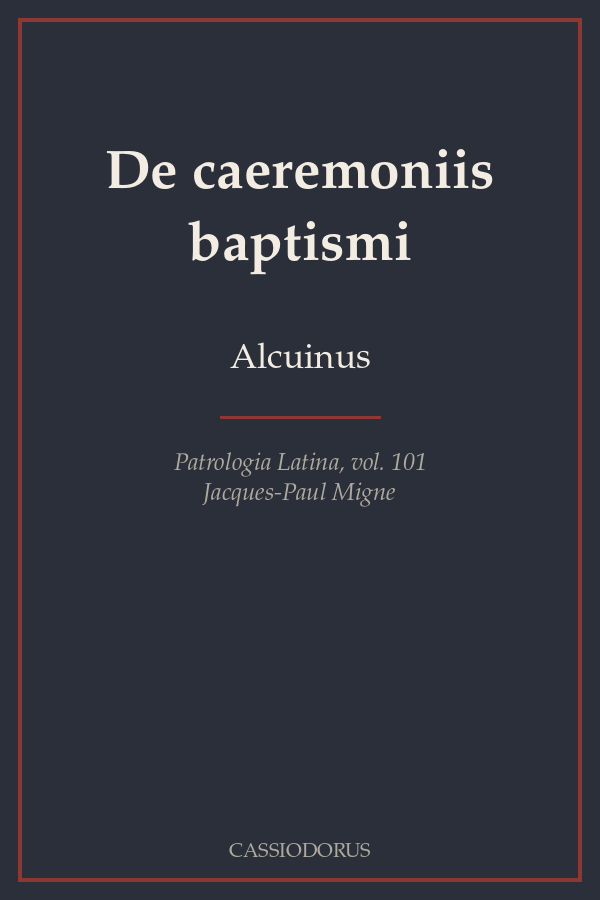De caeremoniis baptismi cover