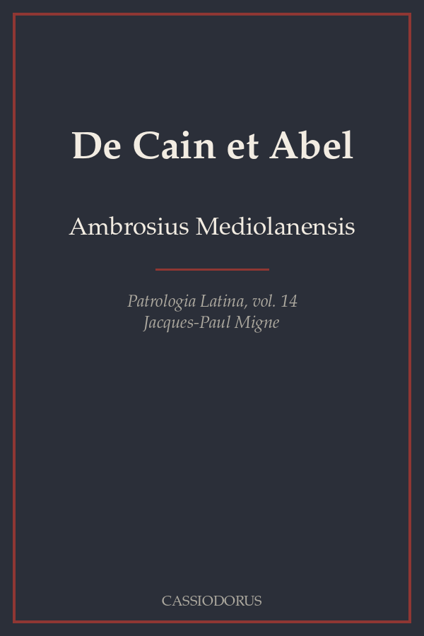 De Cain et Abel cover