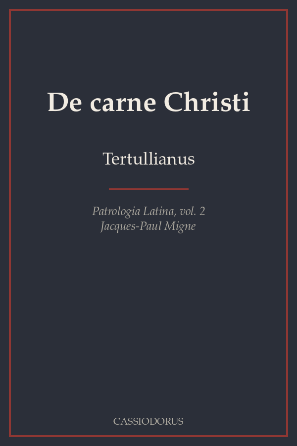 De carne Christi cover