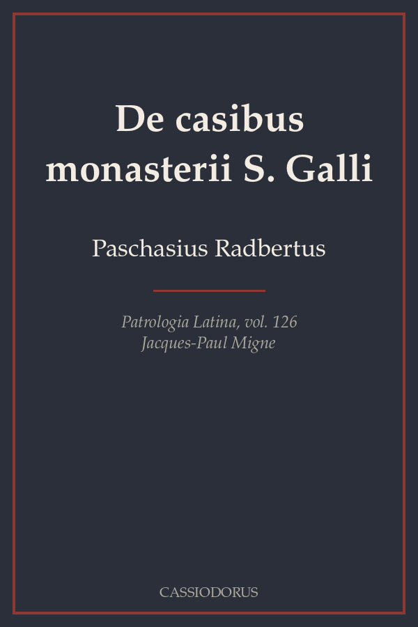 De casibus monasterii S. Galli cover