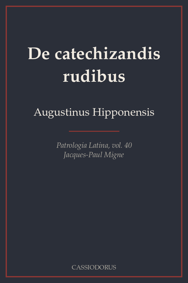 De catechizandis rudibus cover