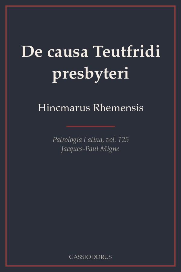 De causa Teutfridi presbyteri cover