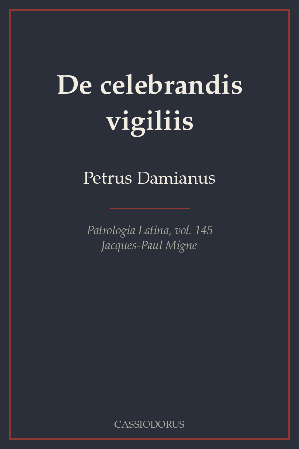 De celebrandis vigiliis cover