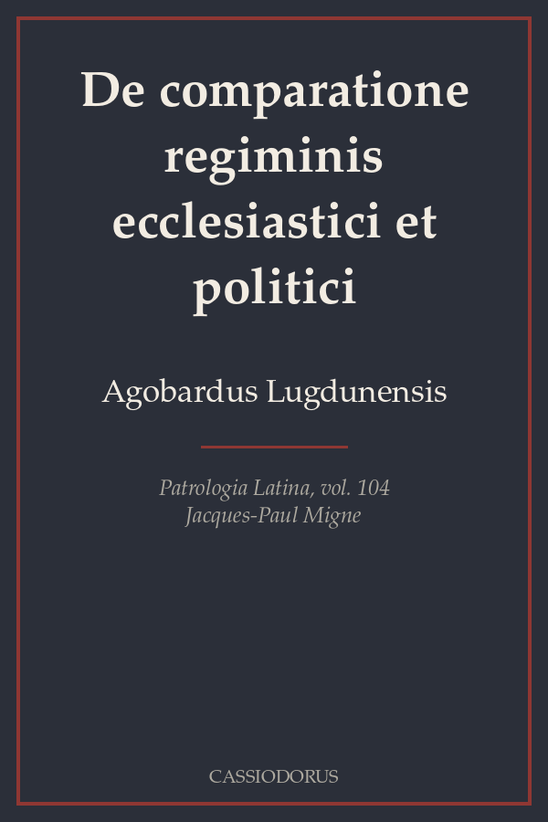 De comparatione regiminis ecclesiastici et politici cover