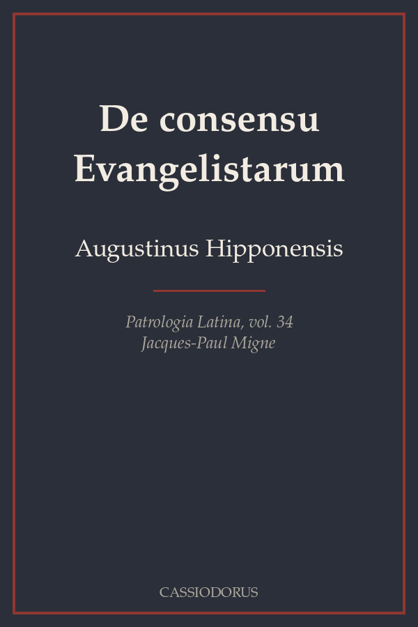 De consensu Evangelistarum cover