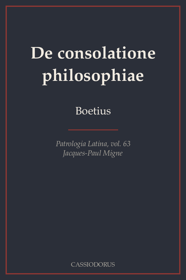 De consolatione philosophiae cover