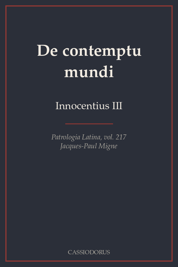 De contemptu mundi cover