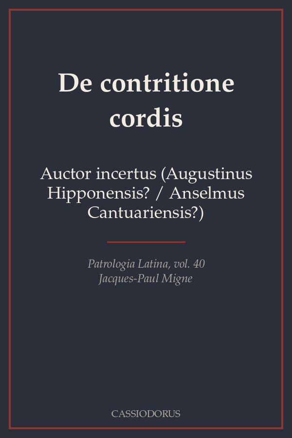 De contritione cordis cover