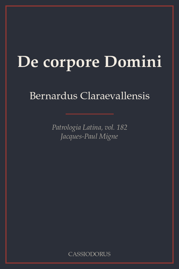 De corpore Domini cover