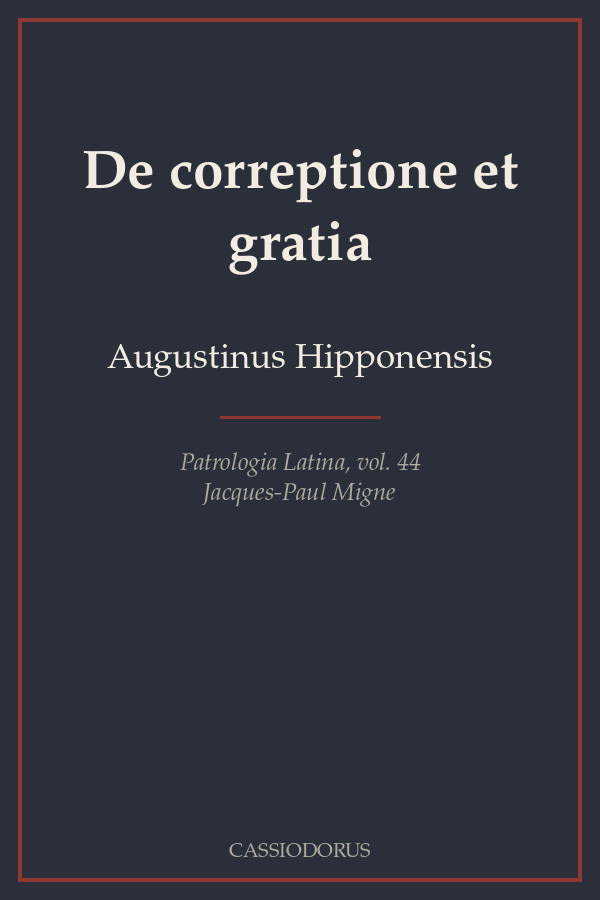 De correptione et gratia cover