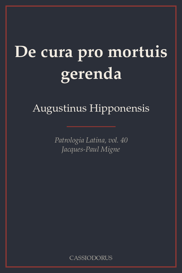 De cura pro mortuis gerenda cover