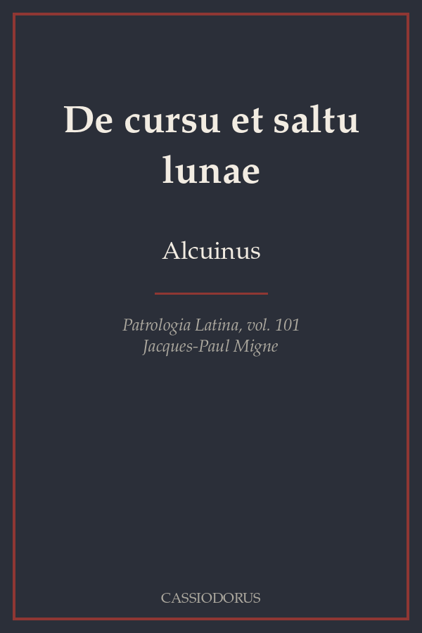 De cursu et saltu lunae cover