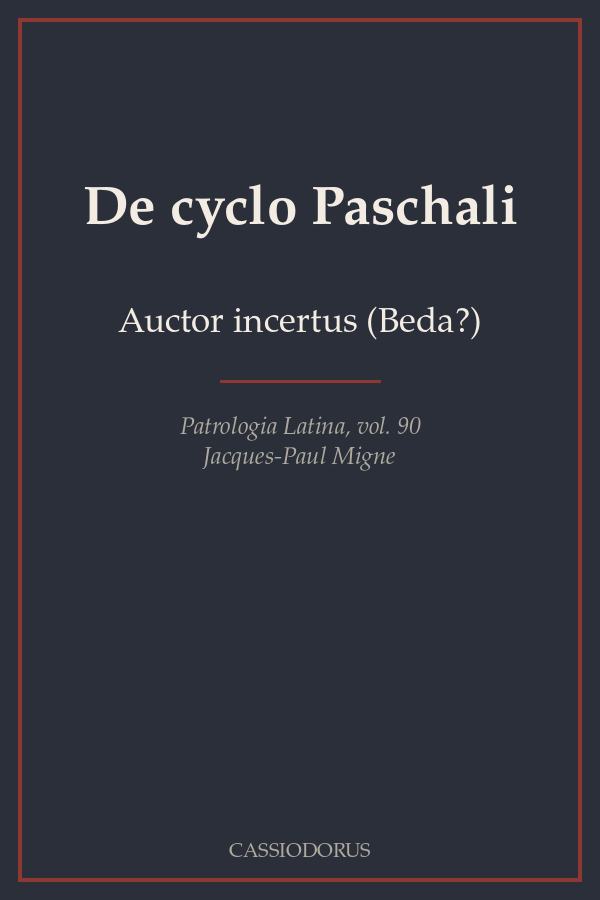De cyclo Paschali cover