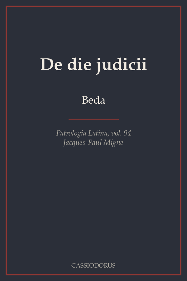 De die judicii cover