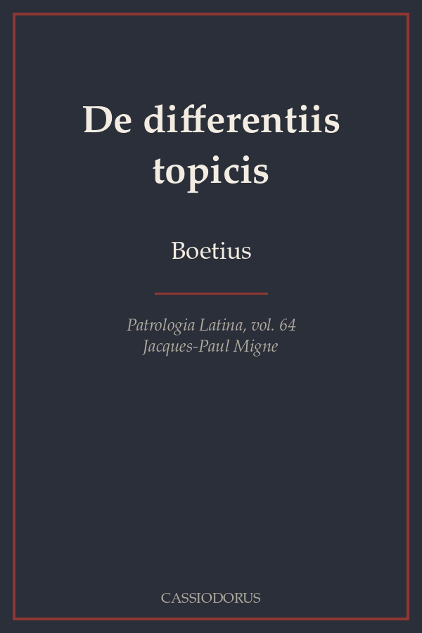 De differentiis topicis cover