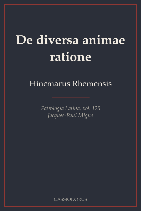 De diversa animae ratione cover