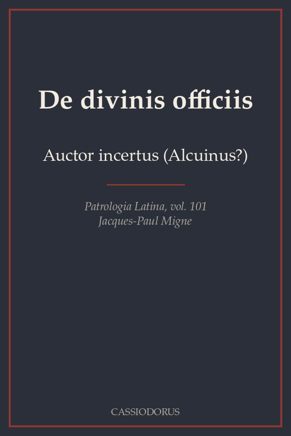 De divinis officiis cover