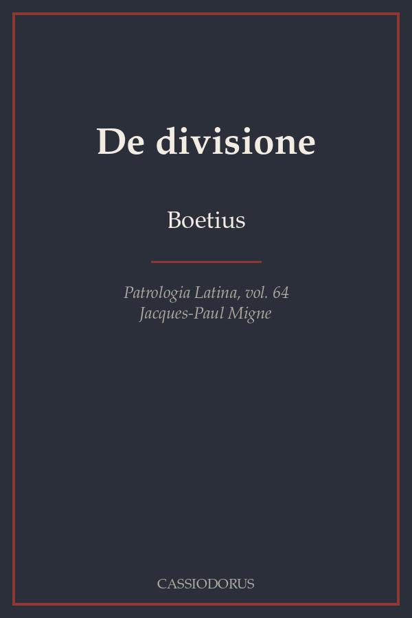 De divisione cover