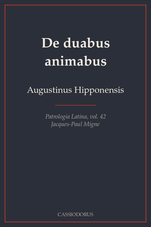 De duabus animabus cover