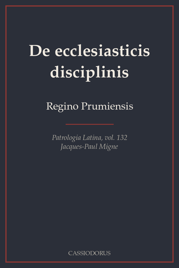 De ecclesiasticis disciplinis cover