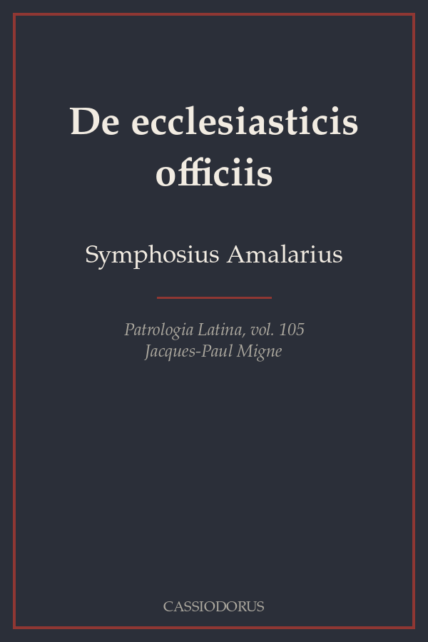 De ecclesiasticis officiis cover