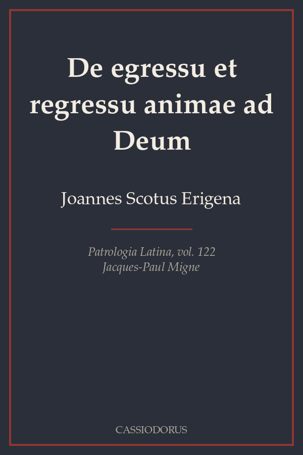 De egressu et regressu animae ad Deum cover