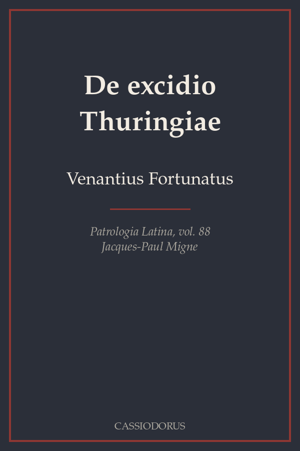 De excidio Thuringiae cover