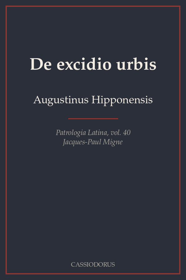 De excidio urbis cover