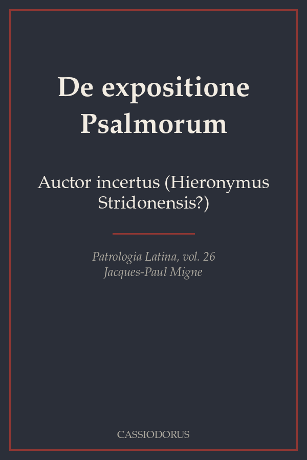 De expositione Psalmorum cover