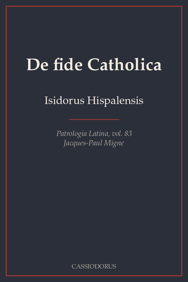 De fide Catholica cover