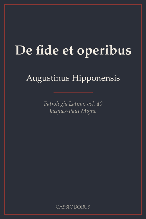 De fide et operibus cover