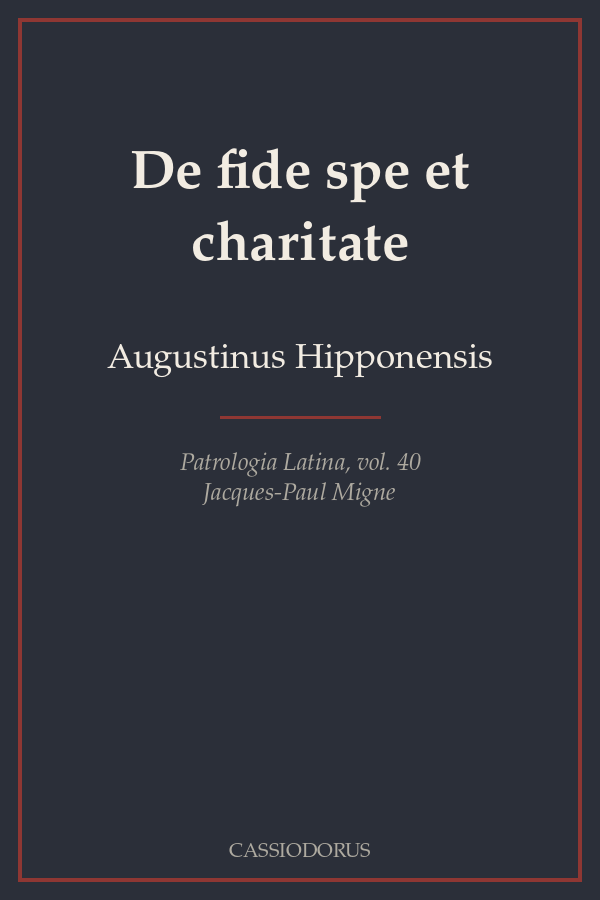 De fide spe et charitate cover