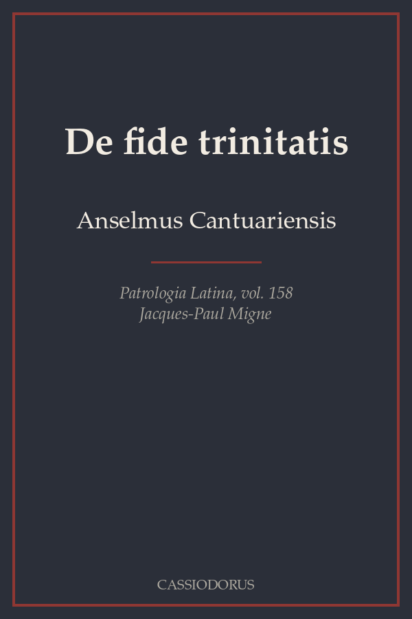 De fide trinitatis cover