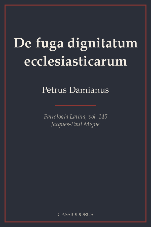 De fuga dignitatum ecclesiasticarum cover