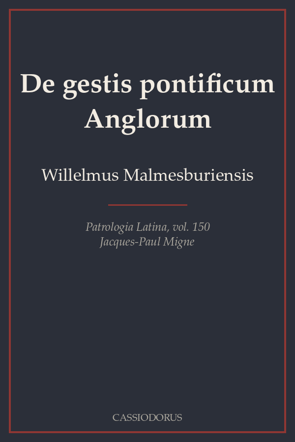 De gestis pontificum Anglorum cover