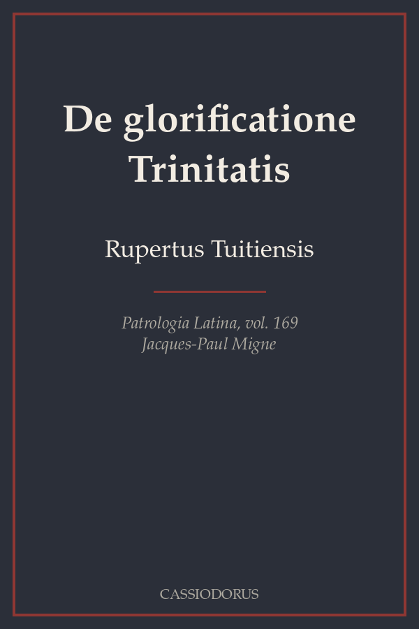 De glorificatione Trinitatis cover