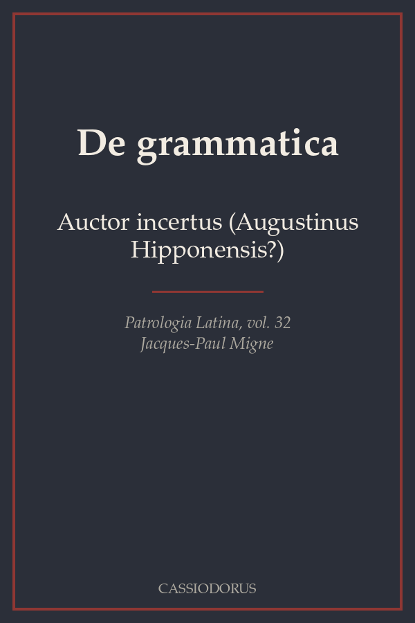 De grammatica cover