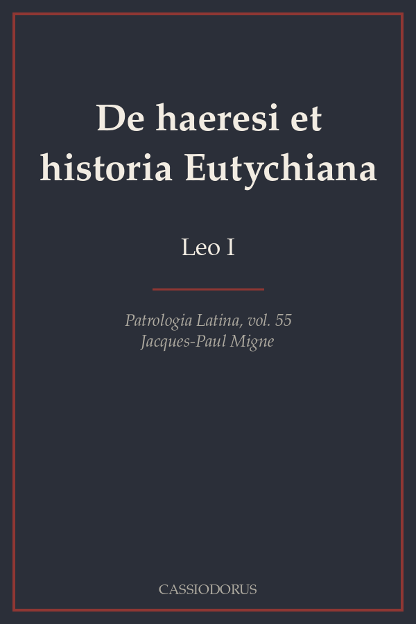 De haeresi et historia Eutychiana cover